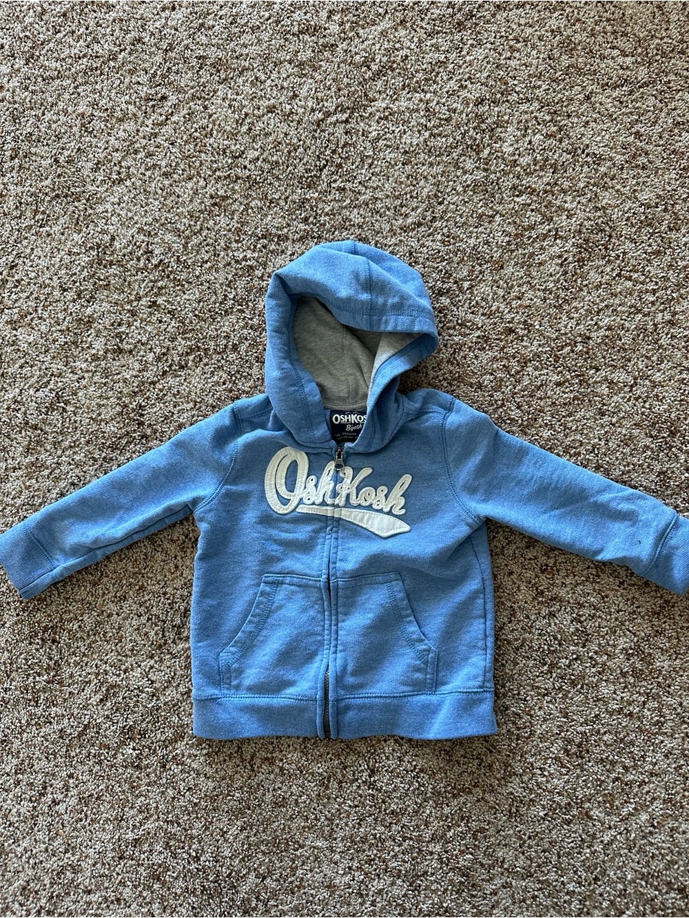 OshKosh B'gosh Light Blue Hooded Zip Sweatshirt
